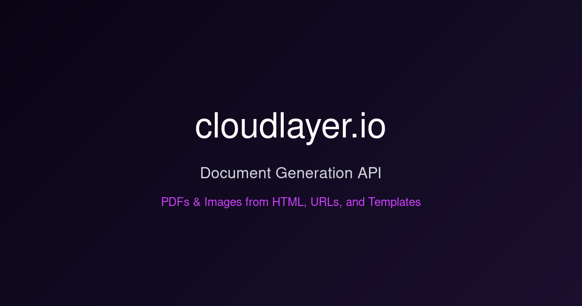 cloudlayer.io